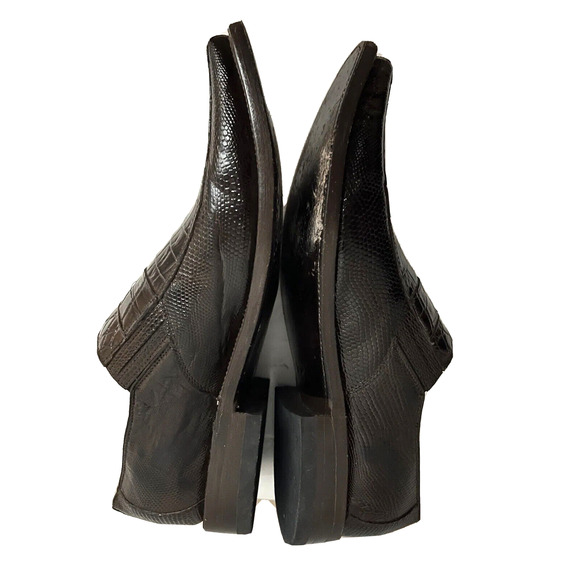 Vintage Tiger Mens Brown Alligator Exotic Leather Loafers Shoes US 10.5 Slip On - Picture 8 of 12